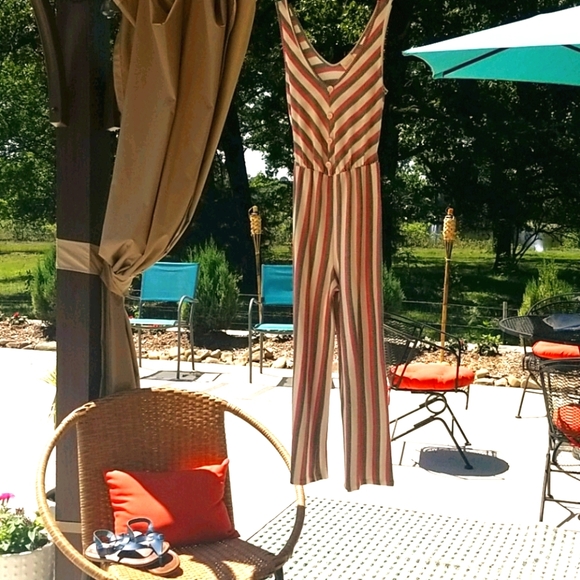 CLASSIC STRIPED JUMPSUIT - Picture 3 of 8